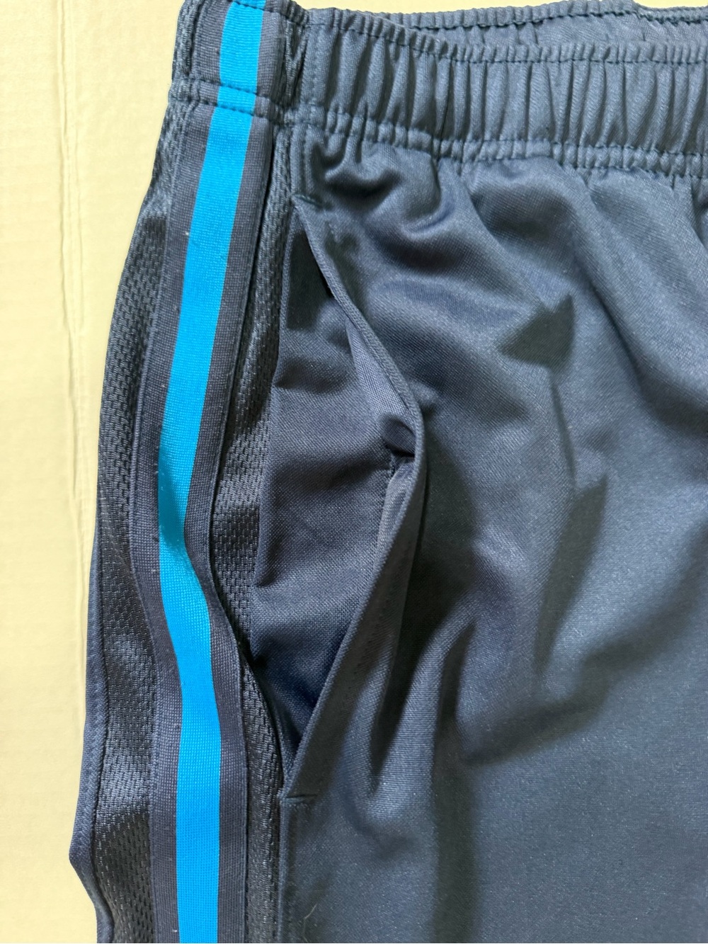 VTG Nike Mens Small Embroidered Swoosh Track Pants Drawstring Y2k Blue Pockets - Picture 4 of 6